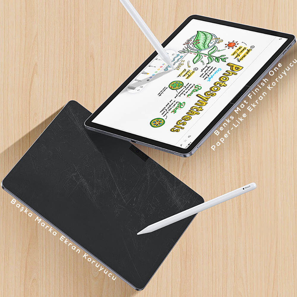 Benks Mat Paper-Like iPad Pro 13 2024 Kağıt Hisli Ekran Koruyucu Benks Mat Paper-Like iPad Pro 13 2024 Kağıt Hisli Ekran Koruyucu